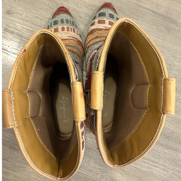 Wonderly Buckley women’s low boho southwest print Cowboy boots size 6 - Picture 6 of 12